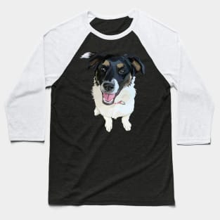 Cute Canine Border Collie Mix Baseball T-Shirt